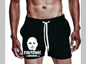 Fantomas is Skinhead Too  - plavkové pánske kraťasy s pohodlnou gumou v páse a šnúrkou na dotiahnutie vhodné aj ako klasické kraťasy na voľný čas